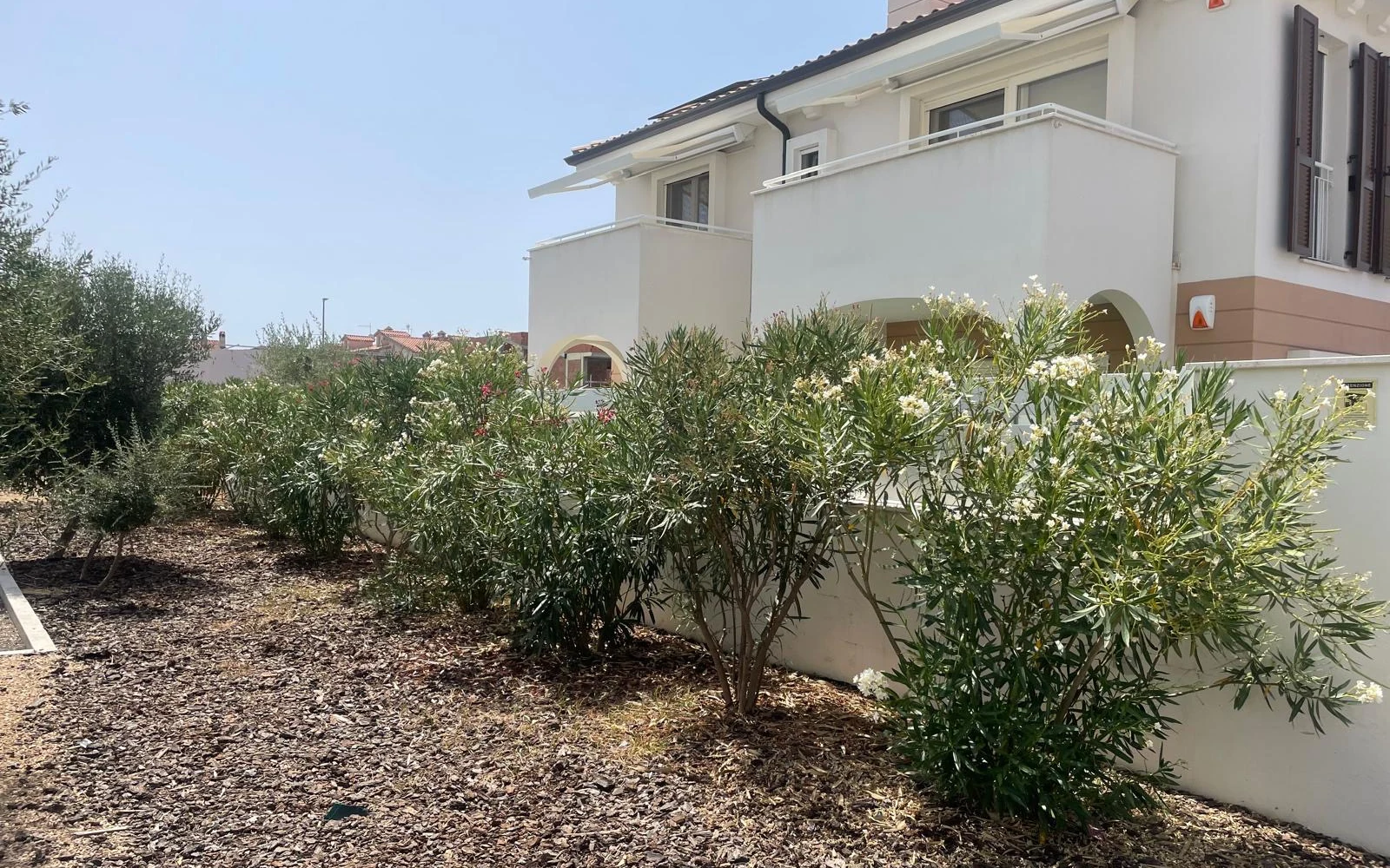 La villa vista dal giardino